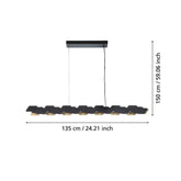 Eglo Lighting Indoor Pendants Altagracia LED Pendant Light 44w Black/Gold IN STOCK Typically dispatched within Lights-For-You 390032 9008606220991